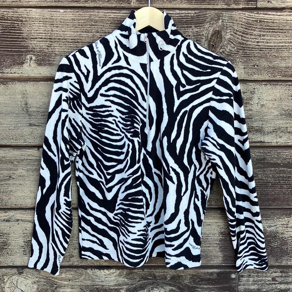 Conte of Florence 3/4 zip fleece pullover